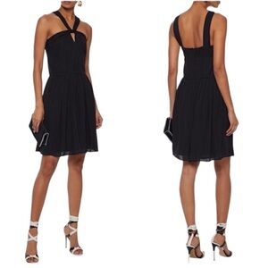 L’agence Valletta Cutout Silk Chiffon Mini Dress